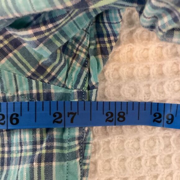 Mens Southern Tide Linen blend Plaid short sleeved button up 2XL - Picture 5 of 6